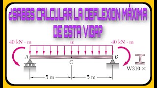 DEFLEXION DE VIGAS POR METODO DE ÁREAS  Cómo calcular la deflexión de una viga por momento de área [upl. by Ylus253]