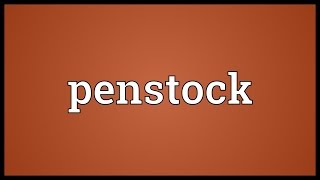 Penstock Meaning [upl. by Nyrtak788]