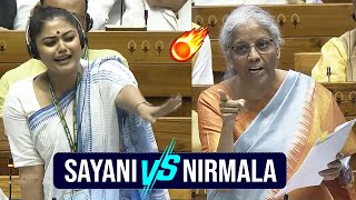 Sayani Ghosh vs Nirmala Seetharaman War of Words In Lok Sabha  Parliament Sessions  News Buzz [upl. by Rizika806]