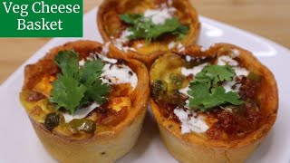 Veg Cheese Basket  Veg Cheese Recipe  Paneer Veg Oven Recipe [upl. by Knorring281]