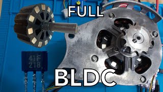 How to convert a Car Alternator into a FULL BLDC Motor with Hall Sensors and Magnets with VESC [upl. by Mord]