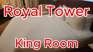 Excalibur Royal Tower King Room Tour  Las Vegas  MGM property  On the Strip [upl. by Zoilla]