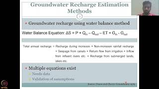 Lecture 28 Groundwater recharge and discharge Part  3 [upl. by Odab216]