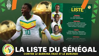 La liste de Pape Thiaw contre le Burkina Faso et le Burundi [upl. by Acirtap]