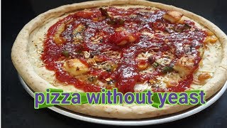 Pizza Recipe  Homemade pizza  pizza without yeast  How to make pizza at home [upl. by Corbett]