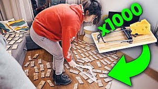 1000 PUŁAPEK NA MYSZY w JEJ MIESZKANIU PRANK [upl. by Euqinoj]