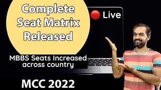 Seat matrix for MCC 2022 released  NEET 2022 latest news live [upl. by Hallvard]