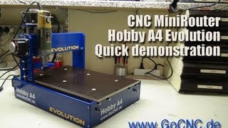 CNC Hobby A4 EVOLUTION Fräsmaschine Graviermaschine Quick Demo [upl. by Acisse]