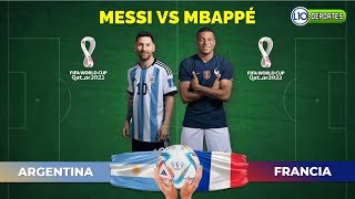 Comparativa MESSI VS MBAPPÉ Estadísticas en el mundial de Qatar cuantos goles llevan y otros datos [upl. by Sugirdor]