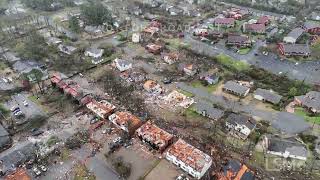 04012023 Little Rock AR  Tornado Damage Before and After [upl. by Delaryd129]