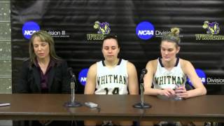 Whitman Womens basketball Press Conference  Emory win 3813 [upl. by Hairabez]