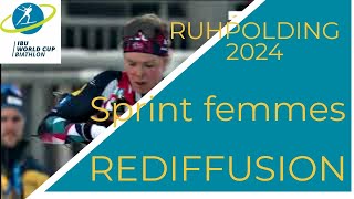 BIATHLON 2024 SPRINT FEMMES RUHPOLDING 2024 [upl. by Anikahs]