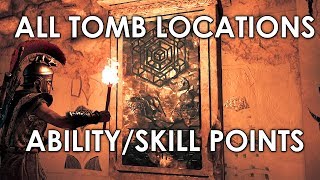 Assassins Creed Odyssey All Ability Point Tomb Location Guide [upl. by Anoniw335]