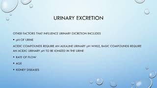 Excretion of toxicants [upl. by Erehs]