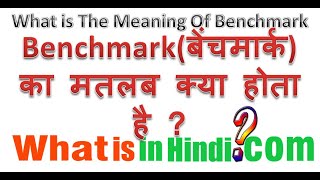 What is the meaning of Benchmark in Hindi  Benchmark ka matlab kya hota hai [upl. by Callida189]