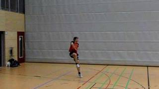 Volleyball Zeitlupe ExFH20 210fps Sascha Sprungaufschlag 2 [upl. by Jb]