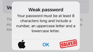 The Password Must Be At Least 8 Characters Include A Number An Uppercase Letter and Lowercase Letter [upl. by Nigrom]