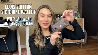 Louis Vuitton Victorine Wallet  wear and tear [upl. by Adanar879]