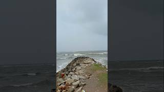 Thirumullavaram beach🌊beach nature kerala kollam fishing harbor travel beachvibes shorts [upl. by Newol920]