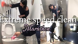 EXTREME SPEED CLEANING MARATHON NO TALKING  CLEAN WITH ME  CLEANING MOTIVATION UK  HOUSE RESET [upl. by Anialeh933]