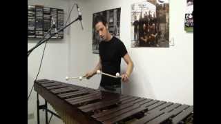 Bach Partita No3 for solo Violin Gavotte en Rondeau performed on marimba [upl. by Aisetal]