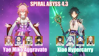 C0 Yae Miko Aggravate amp C0 Xiao Furina Hypercarry  Spiral Abyss 43  Genshin Impact [upl. by Anaitsirhc]