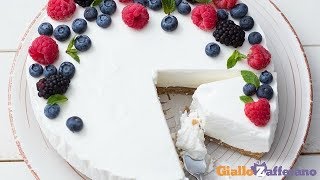 Torta allo yogurt senza cottura  Ricetta in 1 minuto [upl. by Joelle]