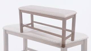 Moriville Beige Double Upholstered Bench from Signature Design by Ashley [upl. by Irok]