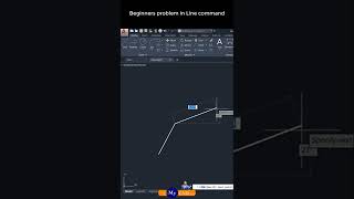 Problem in using Line command in AutoCAD 👌 microcadd autocad shorts [upl. by Annadiana720]