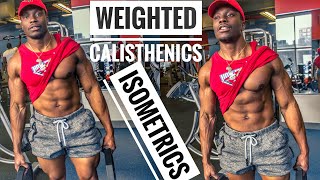 Isometric Workout Routine  Weighted Calisthenics Full Body Workout [upl. by Llehsar887]