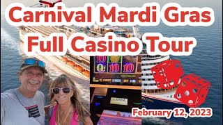 Carnival Mardi Gras Full Casino Tour [upl. by Premer]