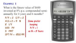 BA II Plus Calculator  Compound Interest Present amp Future Values [upl. by Akena]