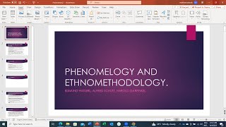 ETHNOMETHODOLOGY AND PHENOMENOLOGY Dulcero [upl. by Lynnworth]