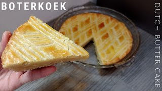 Dutch Boterkoek Recept  Boterkoek  Dutch Butter Cake Recipe [upl. by Eirhtug]