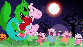 Zombie Apocalypse Scary Horror Zombies In Peppa Pig House Night🧟‍♀️ Peppa Pig Funny Animation [upl. by Acilef992]