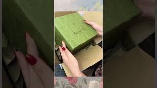 As Luxury Unfolds The Gucci Gift Box Unboxing Experience luxurybaggucci unboxing germany [upl. by Aihtennek]