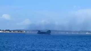 SBS Special Boat Service launching a rib from a chinook in Poole bay [upl. by Suoivatco]