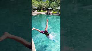 Pool Jump at Seychelles’ Best Hotel 🌴💦 [upl. by Bessy]