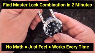 🔒Lock Picking ● Find Combination to Master Lock Padlock ● Less than Two Minutes Using Only Feel [upl. by Tito]