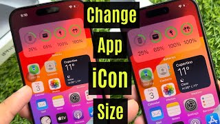 How to Change App iCons size on iPhone 15 14 iOS 17  any iPhone [upl. by Lareine968]