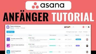 Asana Anfänger Tutorial  Full Guide 2024 DEUTSCH [upl. by Nylyram]