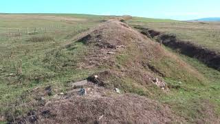 Impressive views of 8th century Offas Dyke on Llanfair Hill near Clun Shropshire England [upl. by Ahsille]