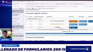 LLENADO DEL FORMULARIO 200 IVA y 400 IT [upl. by Aicenet994]