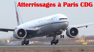 33 ATTERRISSAGES à Paris CDG  Airbus A380 A350 A330 Boeing 787 777 767  plane spotting [upl. by Suivat604]