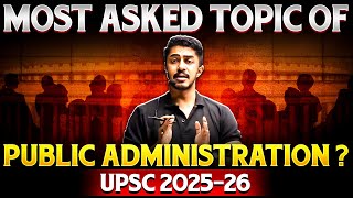 The Most Asked Topic of Public Administration  UPSC Optional 202526 [upl. by Dnivra]