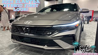 First Look At The 2024 Hyundai Elantra Hybrid 2023 Miami International Auto Show [upl. by Miksen]