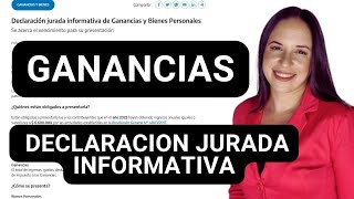 Ganancias declaración jurada informativa DJ simplificada [upl. by Ennaeiluj880]