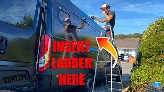 VAN CONVERSION 101 LADDER SOLAR REQUIRED outdoors [upl. by Reynard]