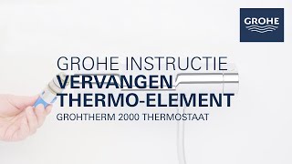 Het thermoelement vervangen van de GROHE Grohtherm 2000 thermostaatkraan [upl. by Zoeller]