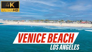 VENICE BEACH LOS ANGELES  CINEMATIC DRONE FOOTAGE WITH CHILL LOFI STUDY MUSIC  4K VIDEO [upl. by Ihsir366]